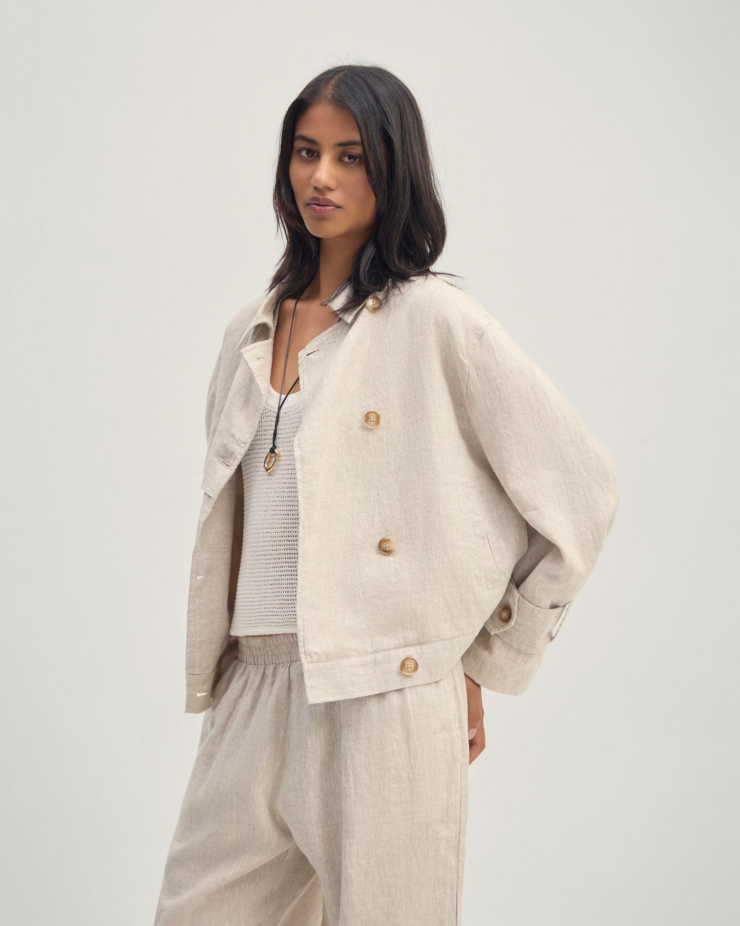 Griffin Linen Bomber