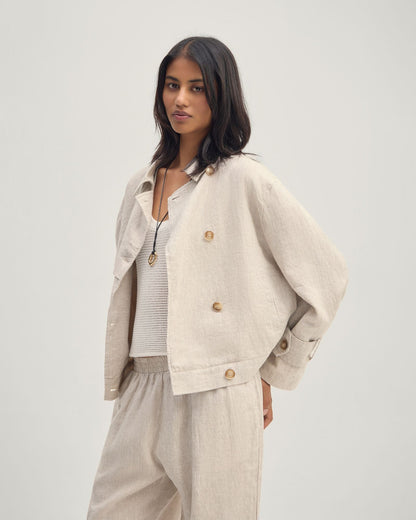 Griffin Linen Bomber