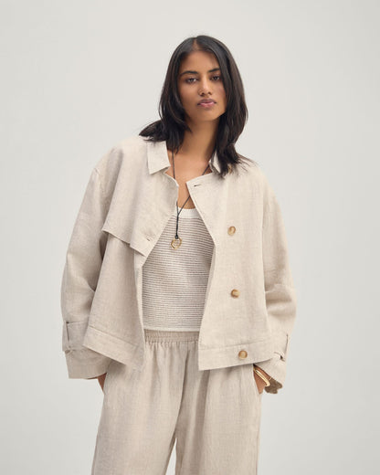 Griffin Linen Bomber