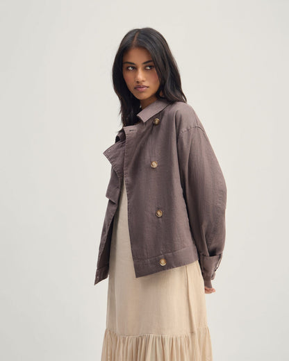 Griffin Linen Bomber