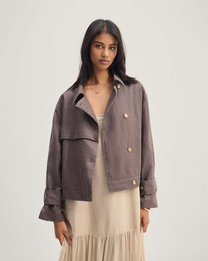 Griffin Linen Bomber