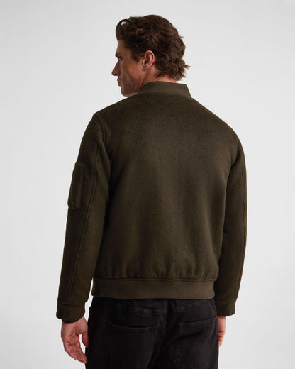 Hamish Wool Blend Bomber Jacket