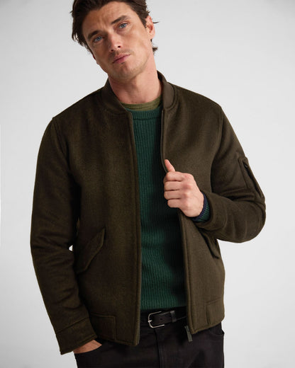 Hamish Wool Blend Bomber Jacket