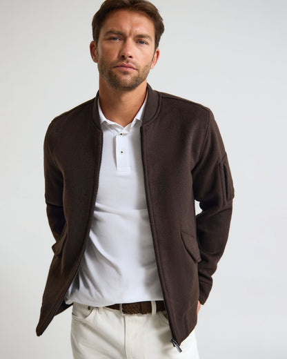 Hamish Wool Blend Bomber Jacket
