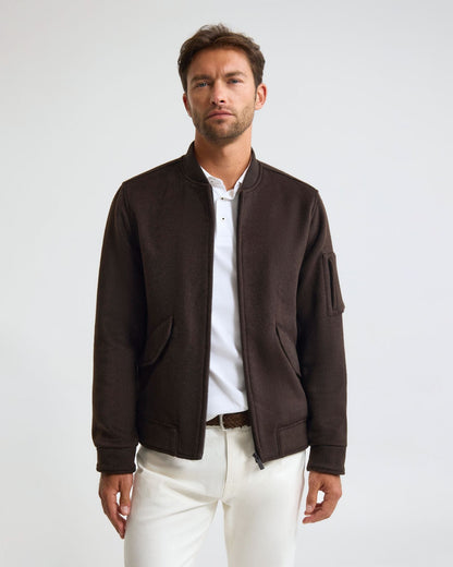 Hamish Wool Blend Bomber Jacket