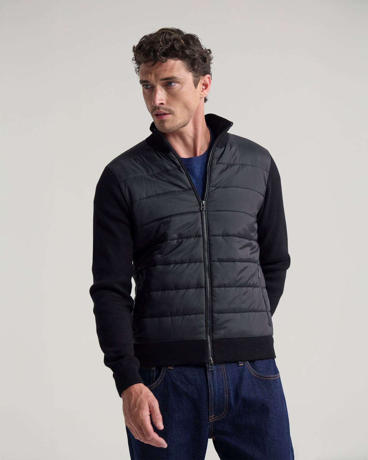 Lorenzo Knit Sleeve Puffer Jacket