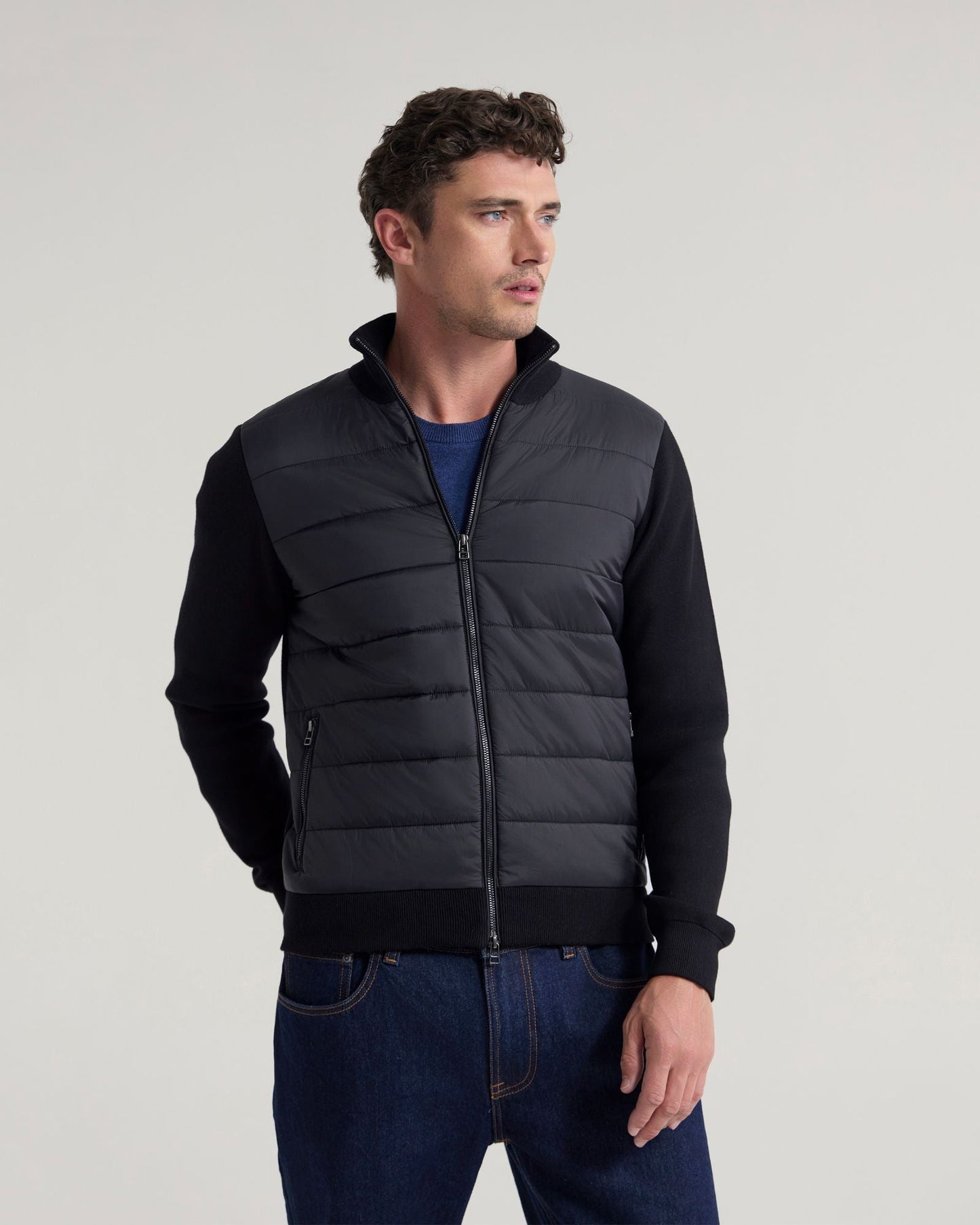 Lorenzo Knit Sleeve Puffer Jacket