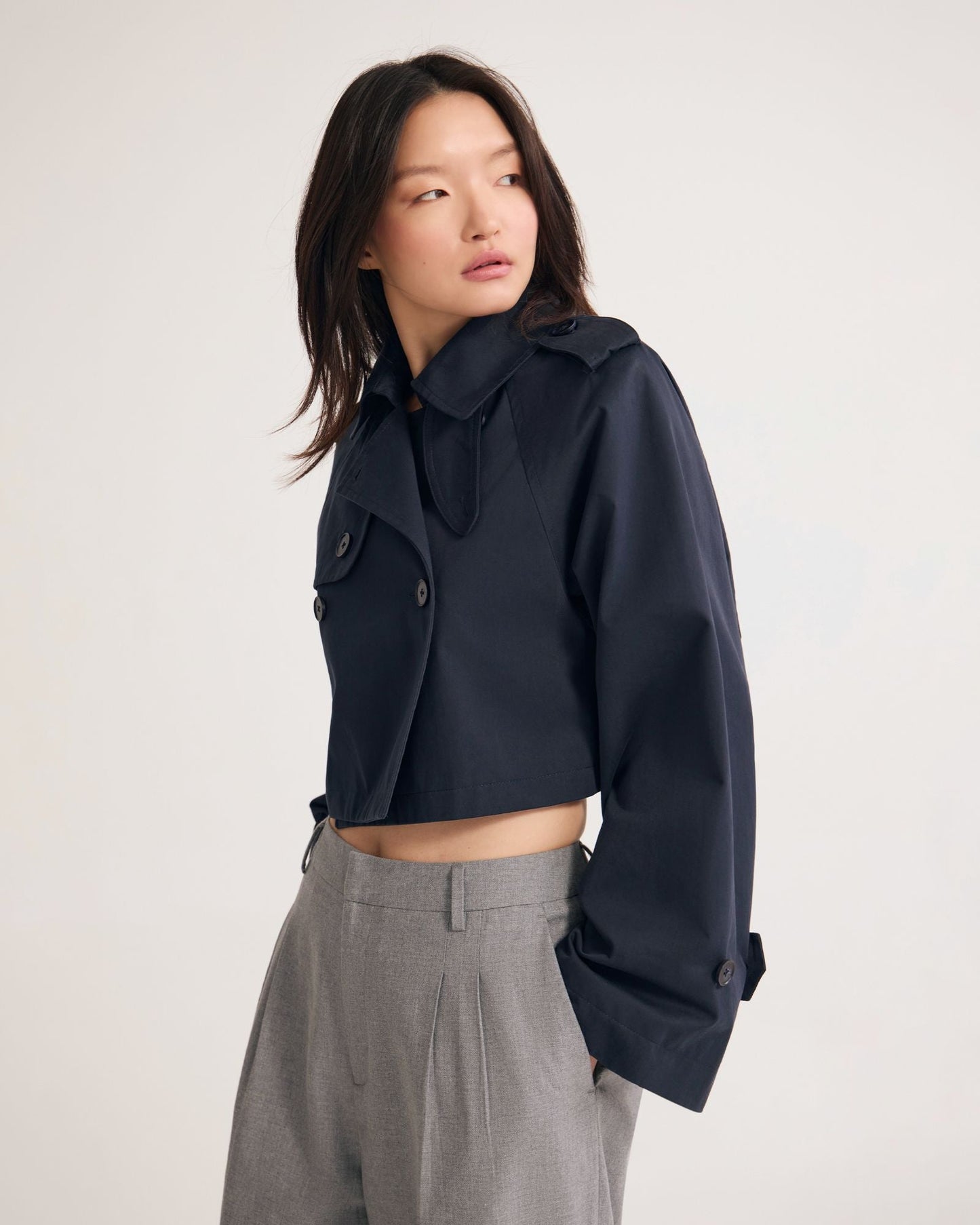 Annalise Crop Trench Jacket