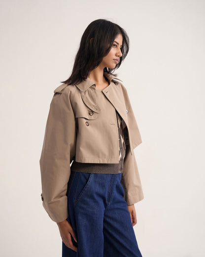 Annalise Crop Trench Jacket