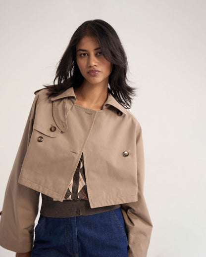 Annalise Crop Trench Jacket