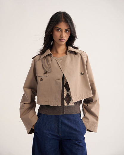Annalise Crop Trench Jacket