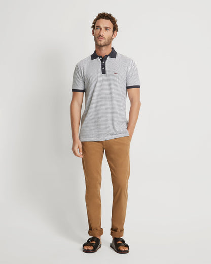 Mack Striped Organic Cotton Polo