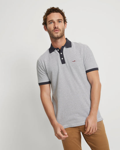 Mack Striped Organic Cotton Polo
