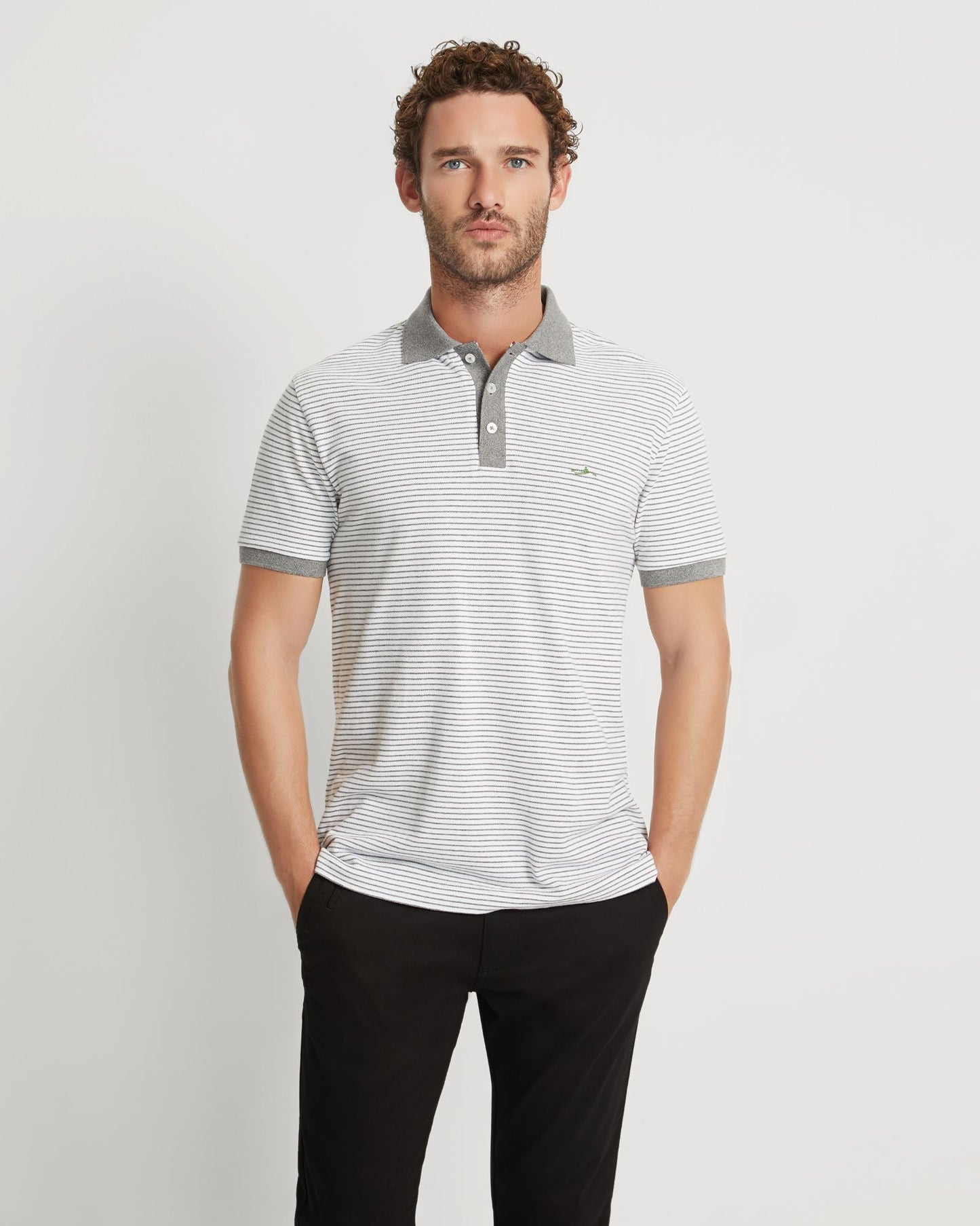 Mack Striped Organic Cotton Polo