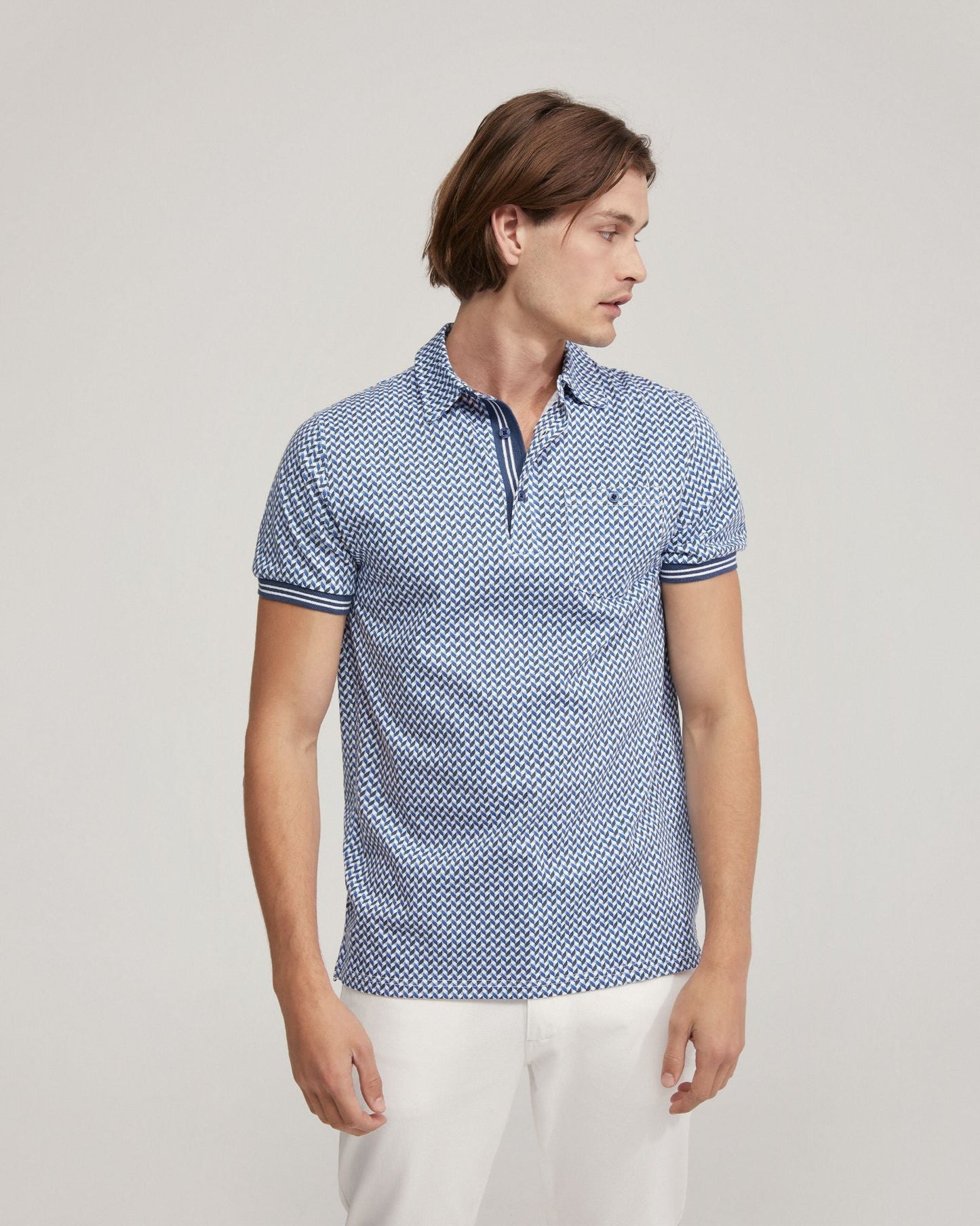 Milo Cotton Jersey Printed Polo