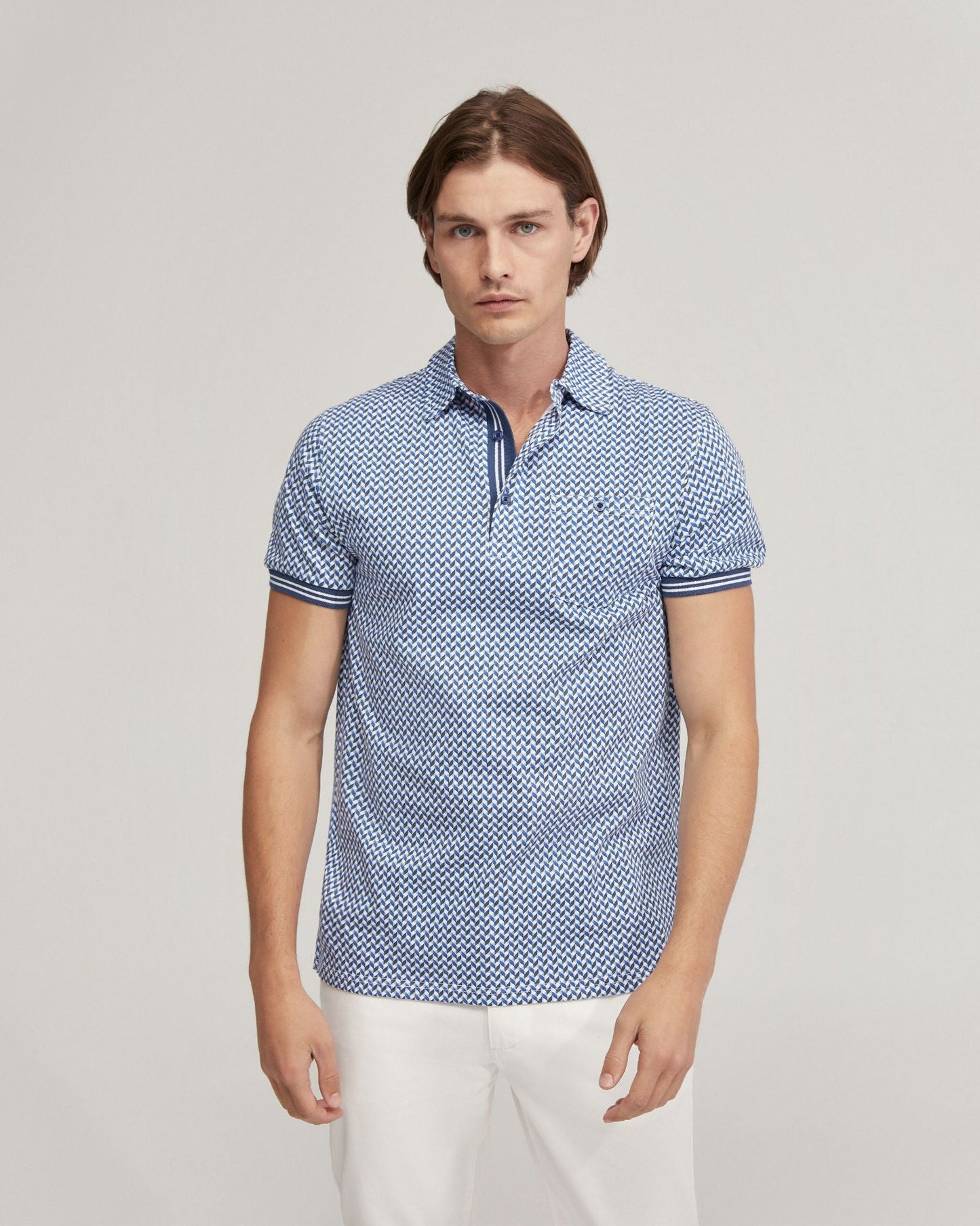 Milo Cotton Jersey Printed Polo