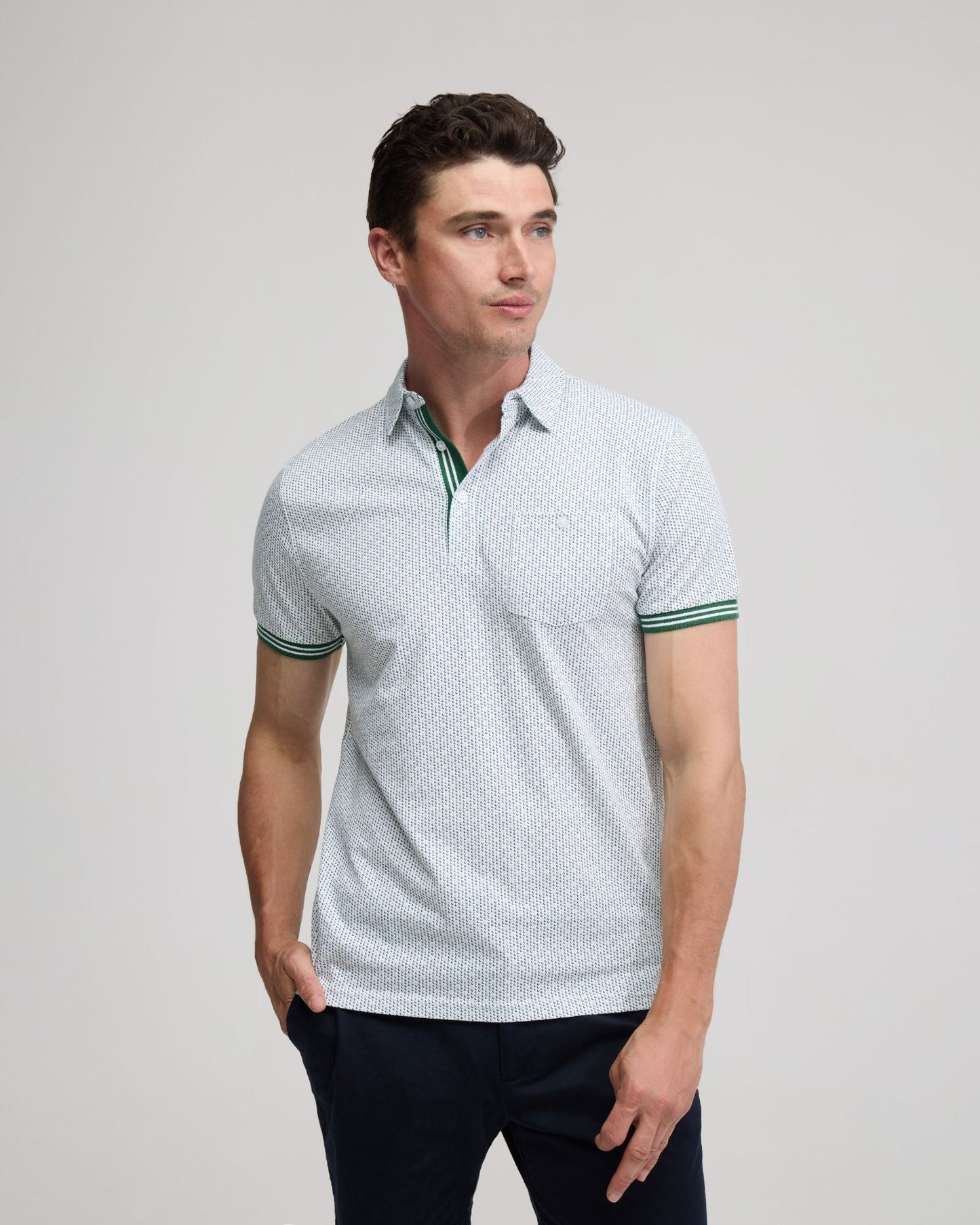 Milo Cotton Jersey Printed Polo