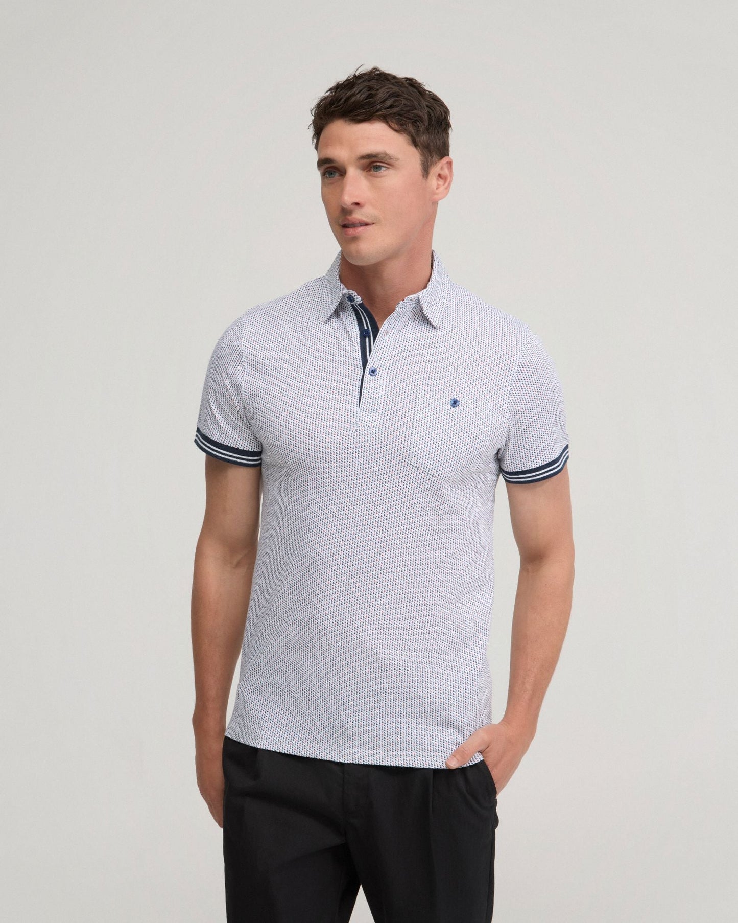 Milo Cotton Jersey Printed Polo