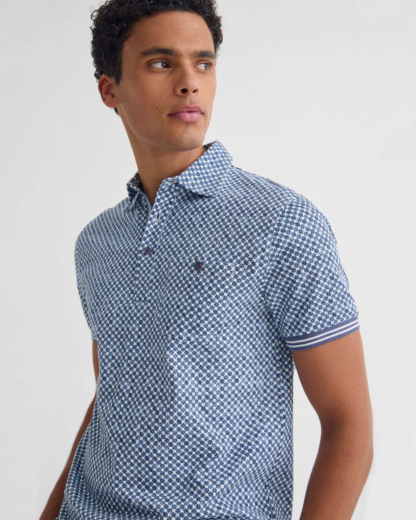 Milo Printed Jersey Polo With Pocket