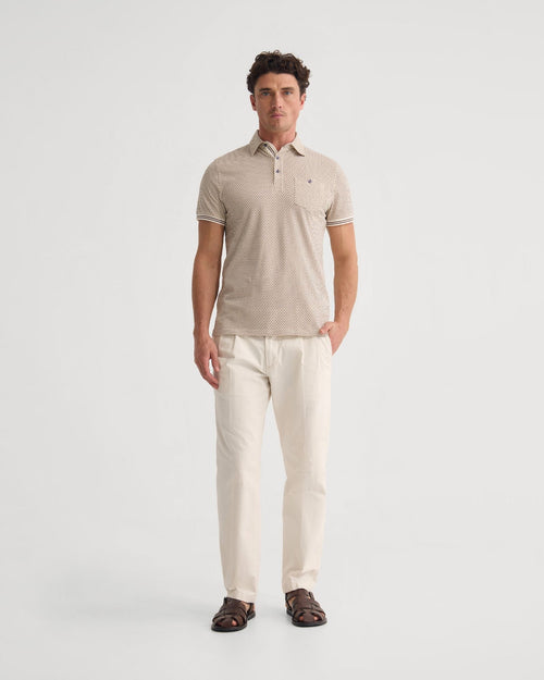 Milo Printed Jersey Polo With Pocket