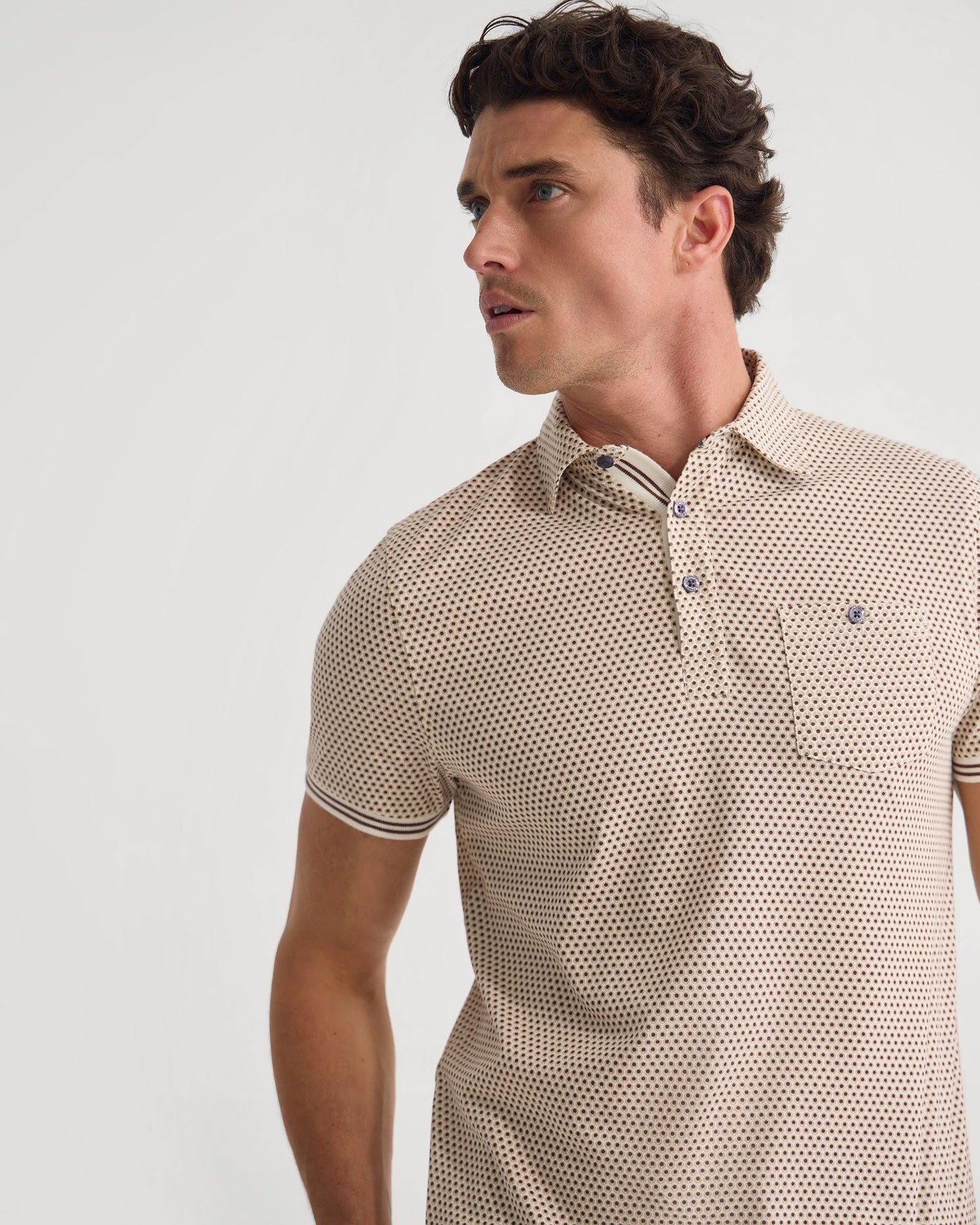 Milo Printed Jersey Polo With Pocket