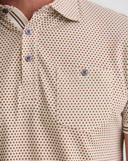 Milo Printed Jersey Polo With Pocket