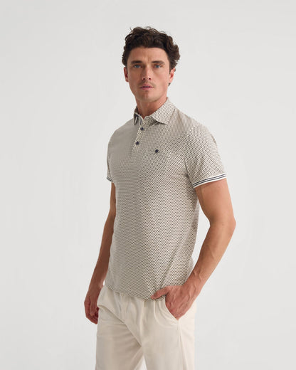 Milo Printed Jersey Polo With Pocket