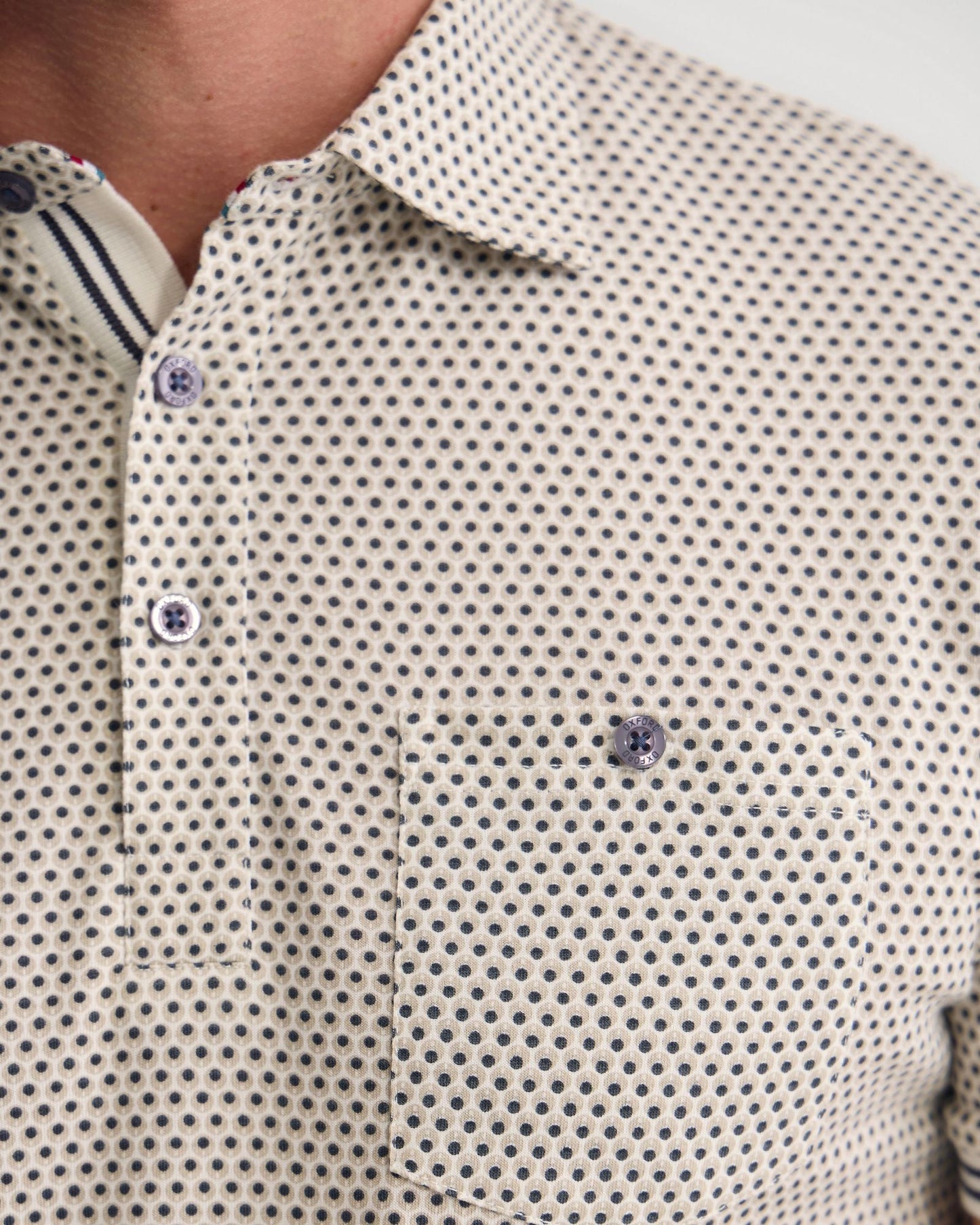 Milo Printed Jersey Polo With Pocket
