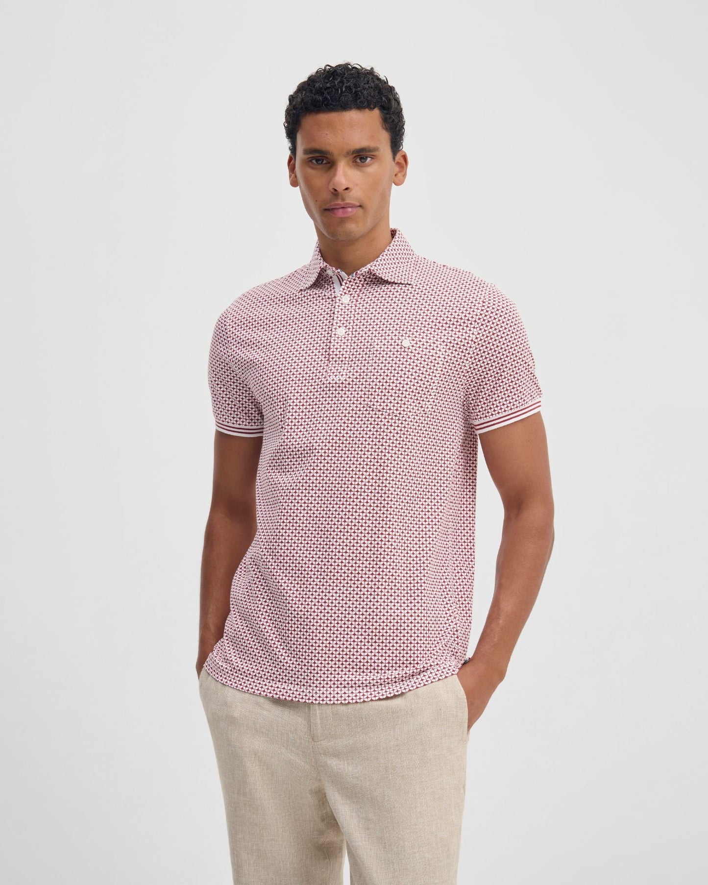 Milo Print Jersey Polo With Pocket