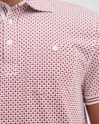 Milo Print Jersey Polo With Pocket