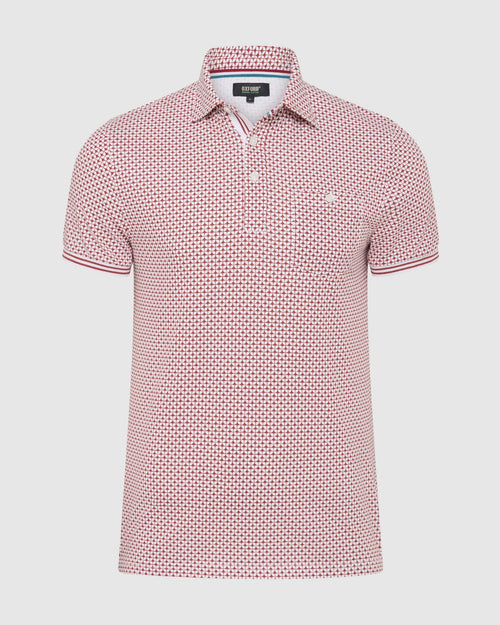 Milo Print Jersey Polo With Pocket