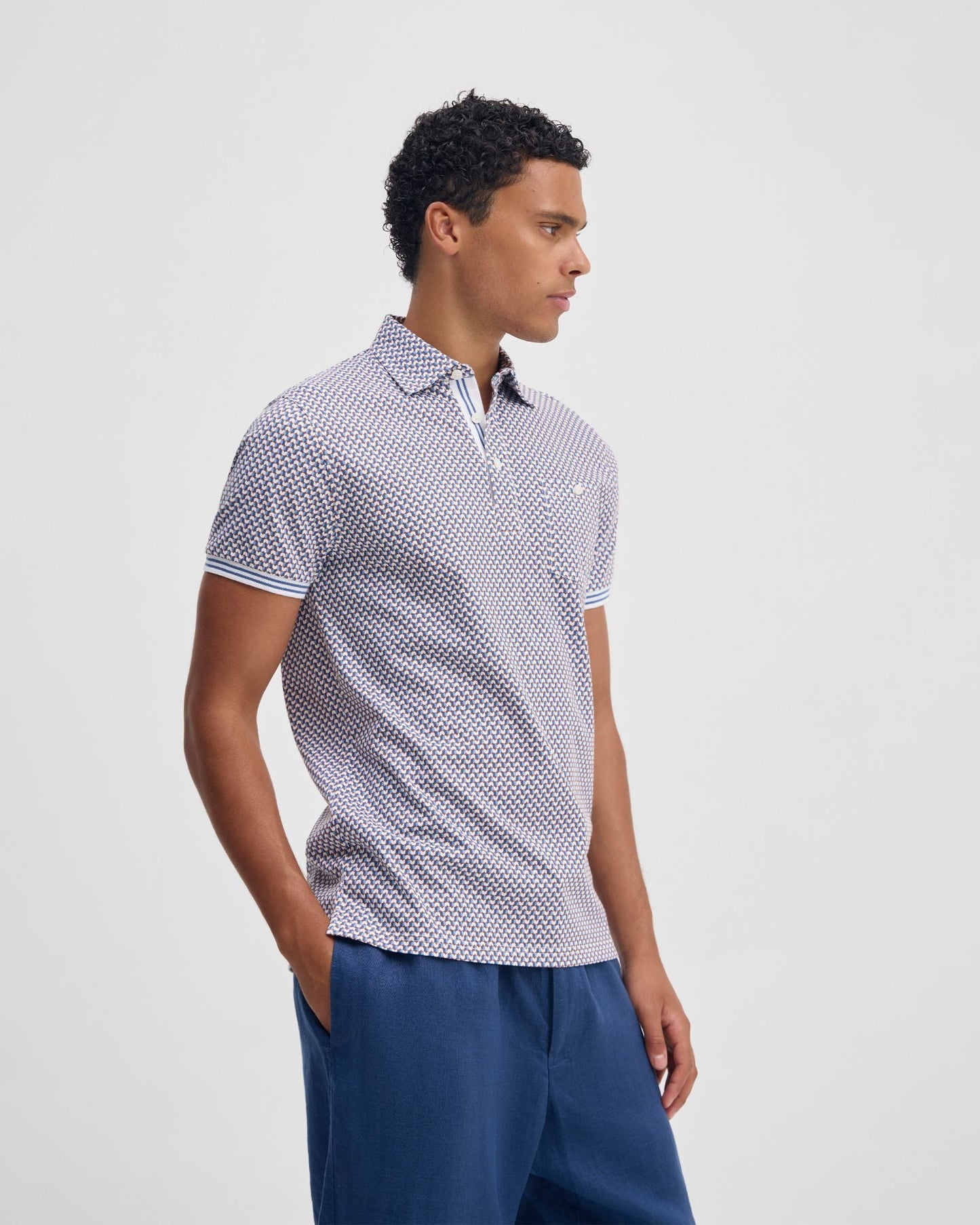 Milo Print Jersey Polo With Pocket