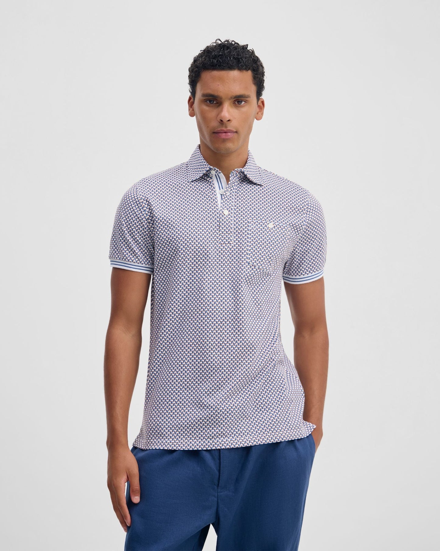 Milo Print Jersey Polo With Pocket