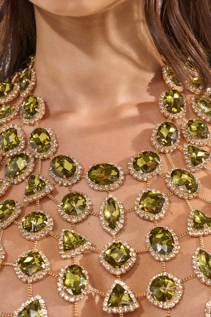 ALL I NEED IS MONEY RHINESTONE CHAIN TOP
