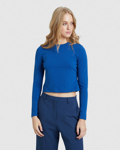 Claudie Crop Long Sleeve T-Shirt