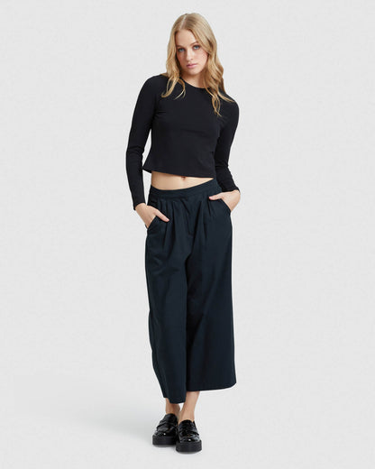 Claudie Crop Long Sleeve T-Shirt