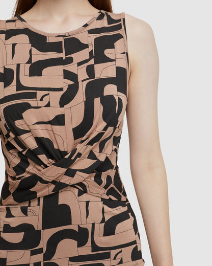 Holly Sleeveless Printed Dress