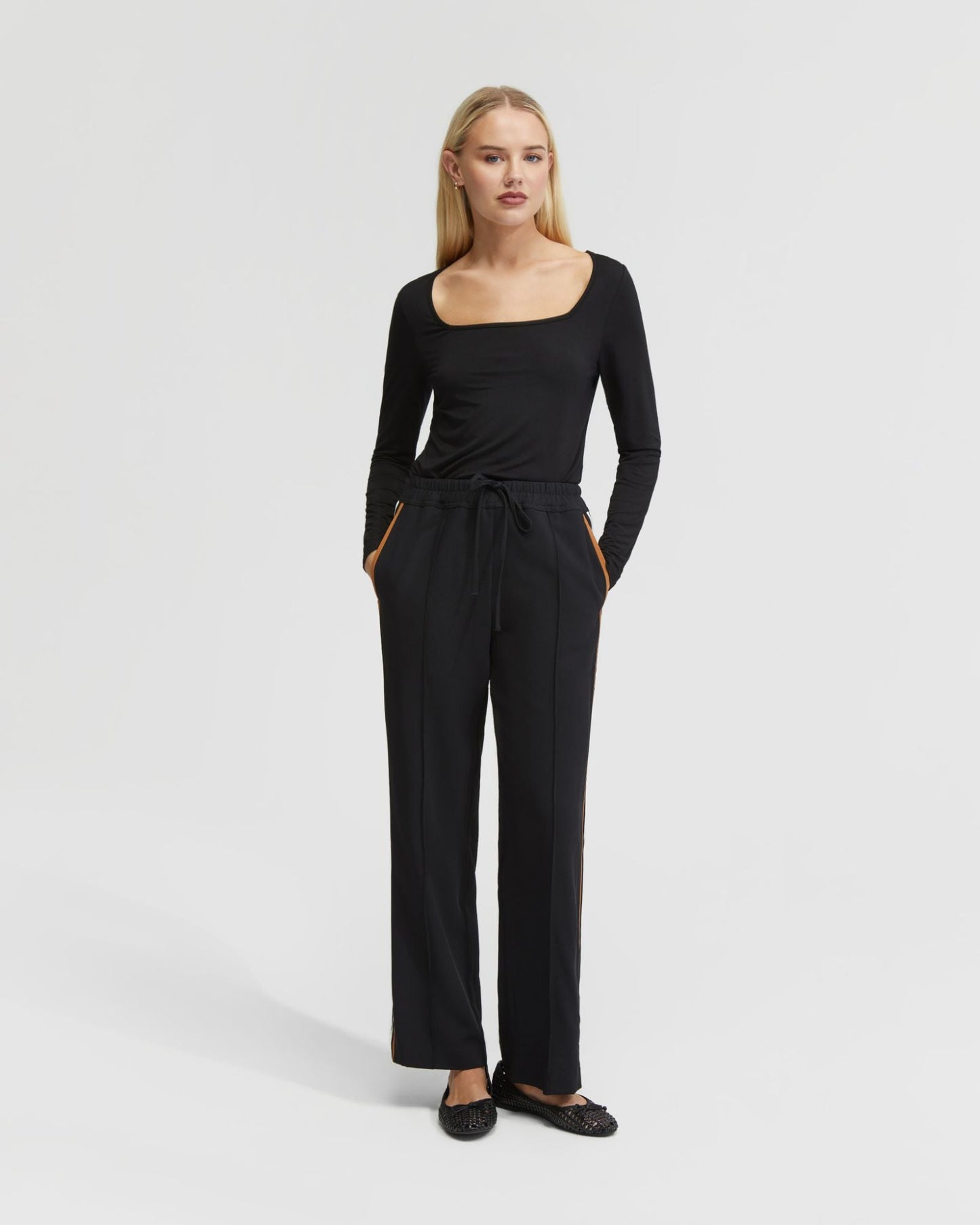 Cassie Square Neck Long Sleeve T-Shirt