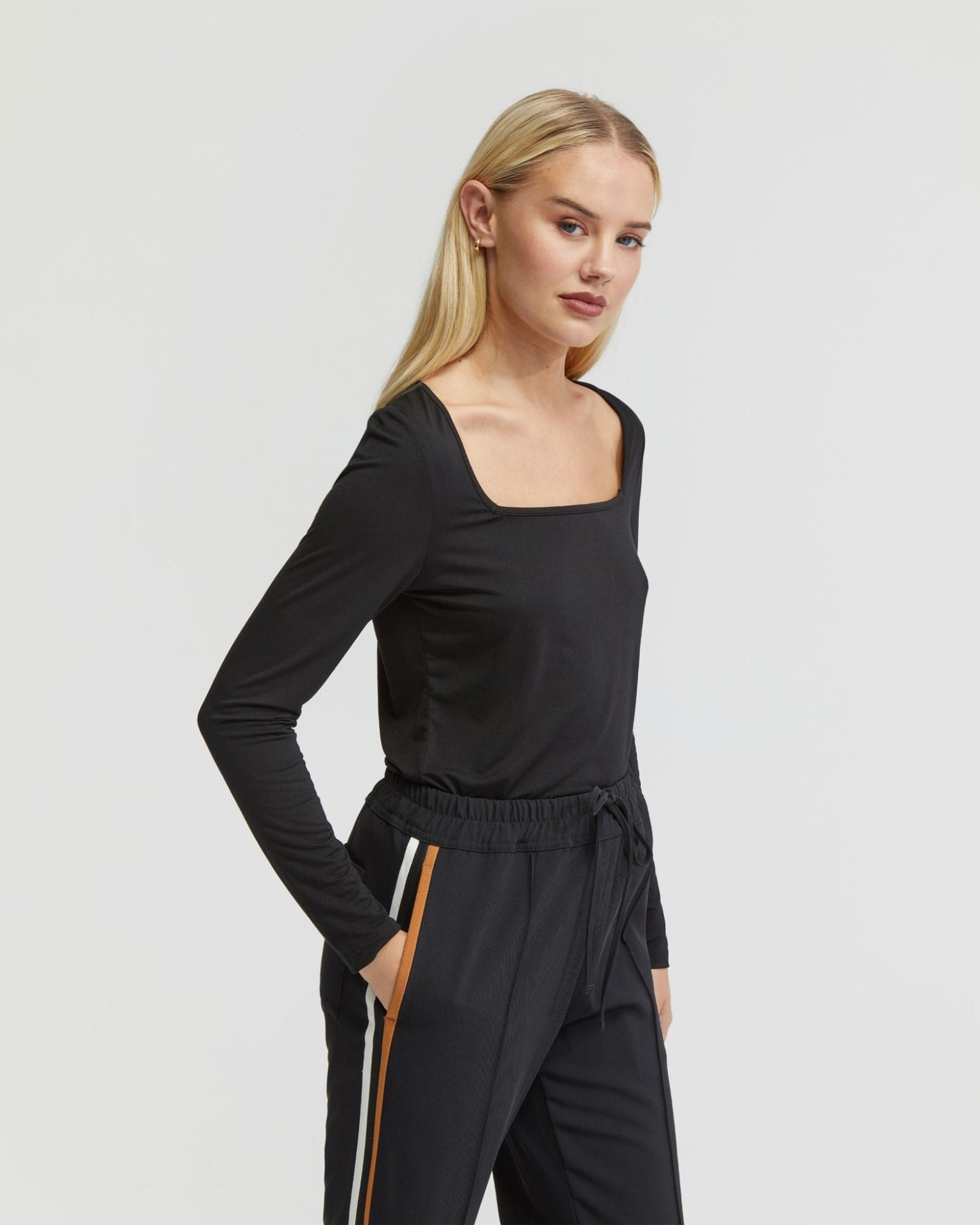 Cassie Square Neck Long Sleeve T-Shirt