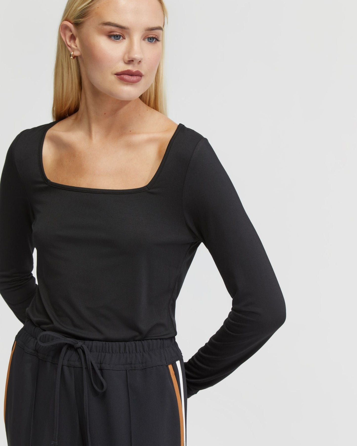 Cassie Square Neck Long Sleeve T-Shirt