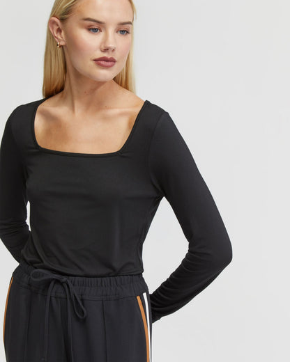 Cassie Square Neck Long Sleeve T-Shirt