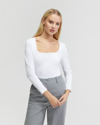 Cassie Square Neck Long Sleeve T-Shirt