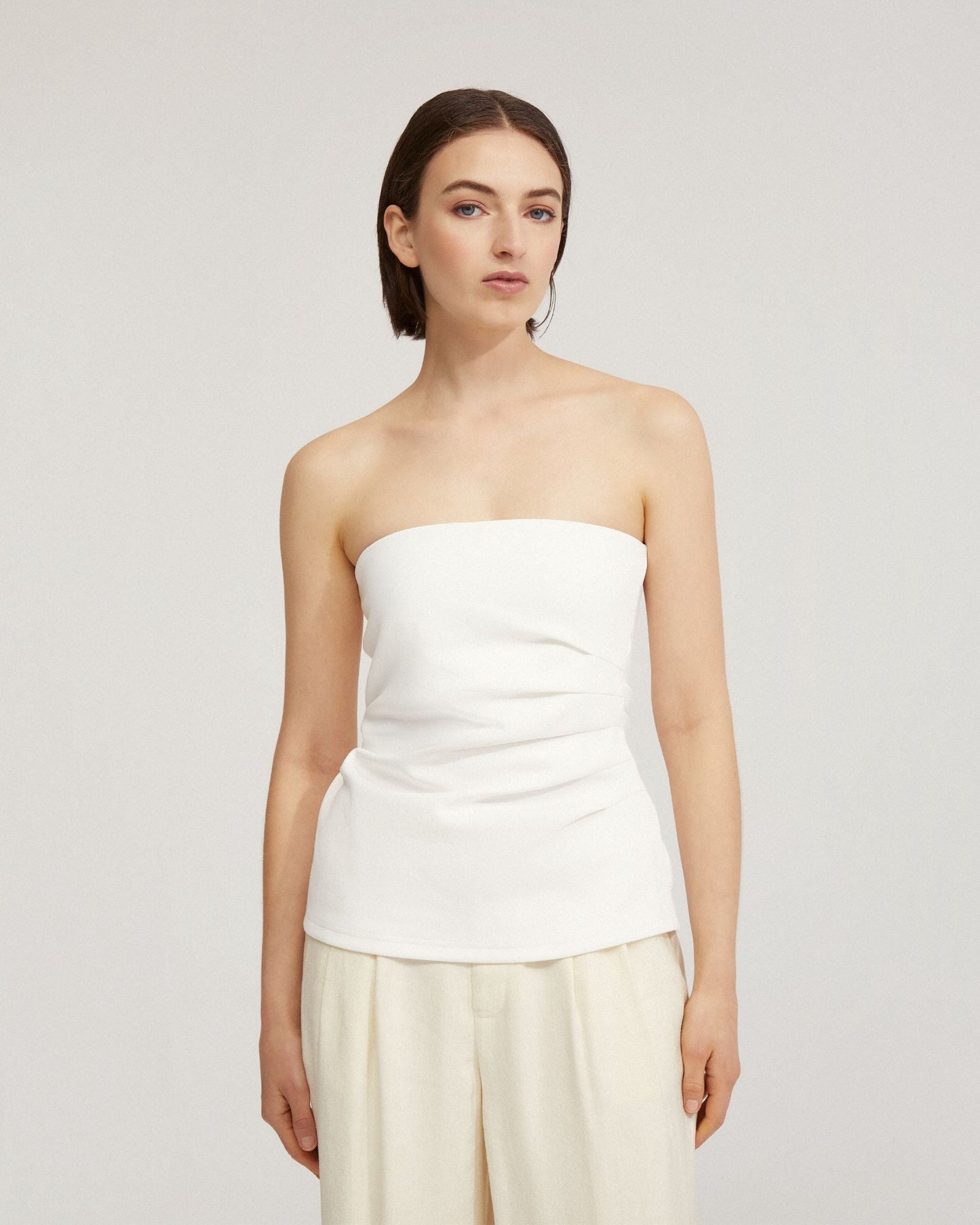 Clara Strapless Ponti Top