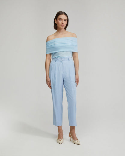 Nia Mesh Off-Shoulder Top
