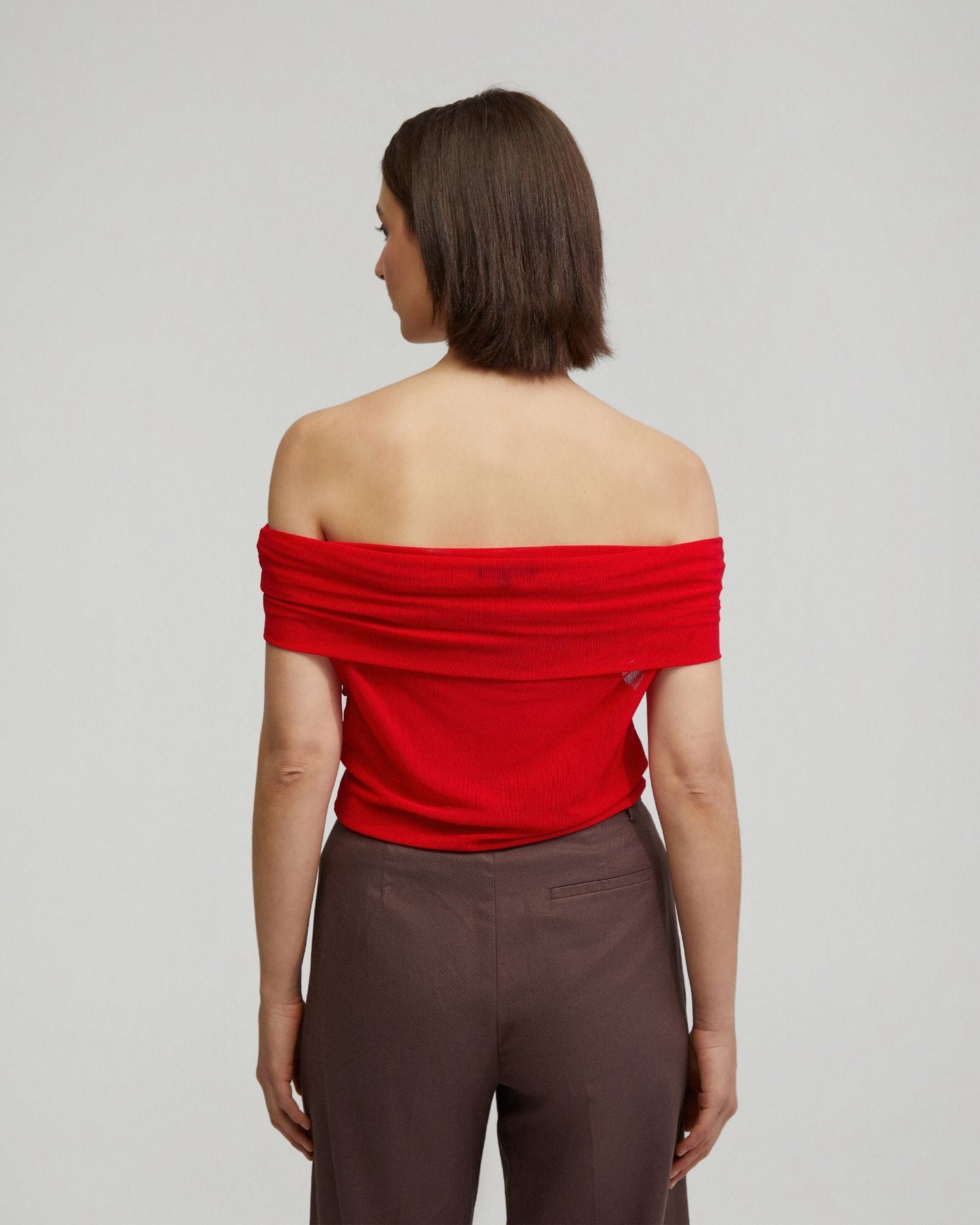 Nia Mesh Off-Shoulder Top
