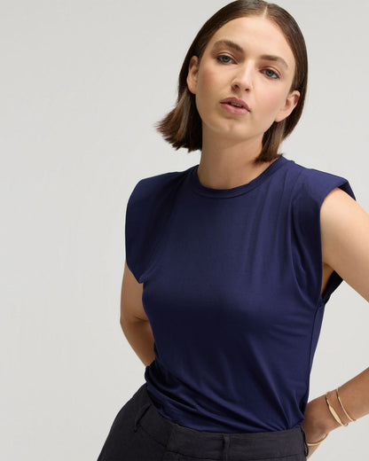 Sabrina Crop Jersey Top
