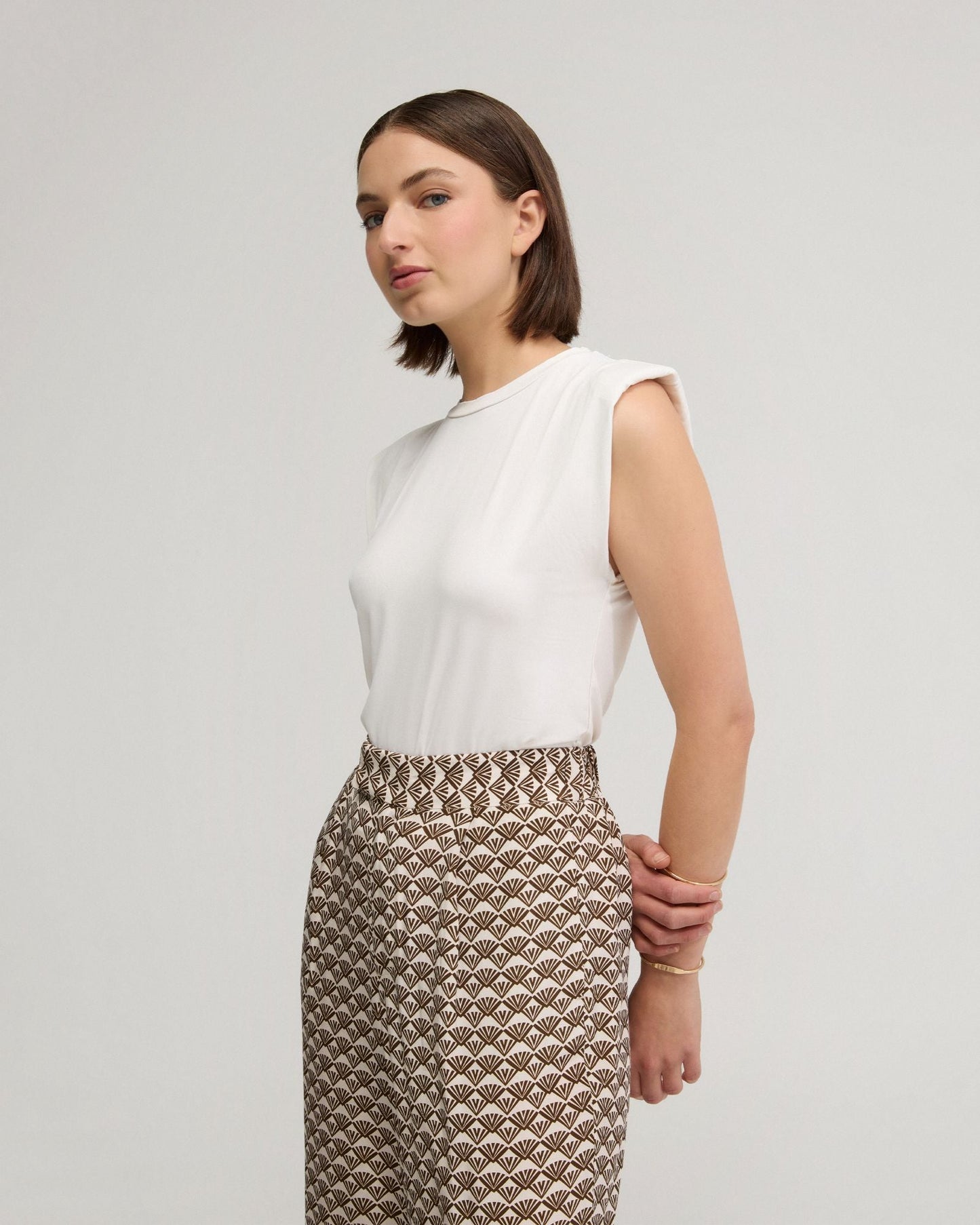 Sabrina Crop Jersey Top