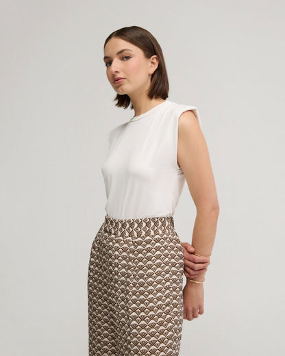 Sabrina Crop Jersey Top