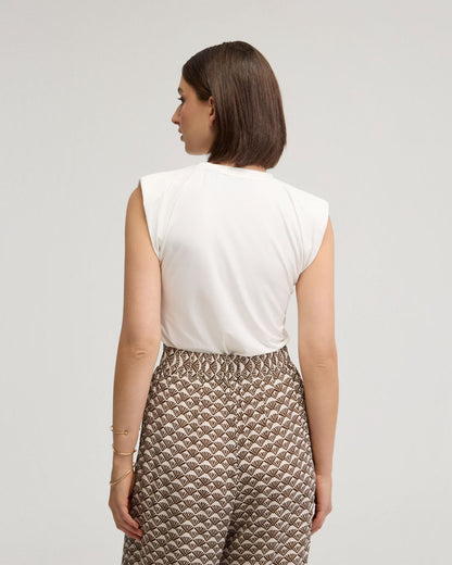 Sabrina Crop Jersey Top