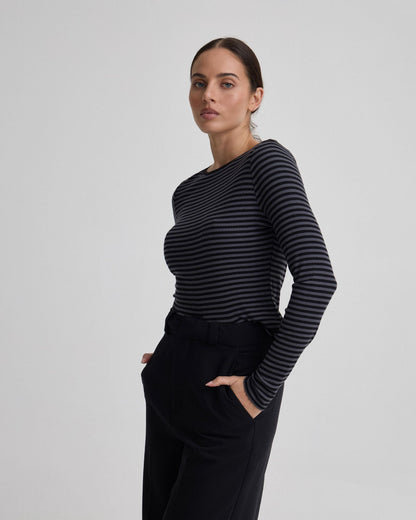 Erin Striped Boatneck Knit